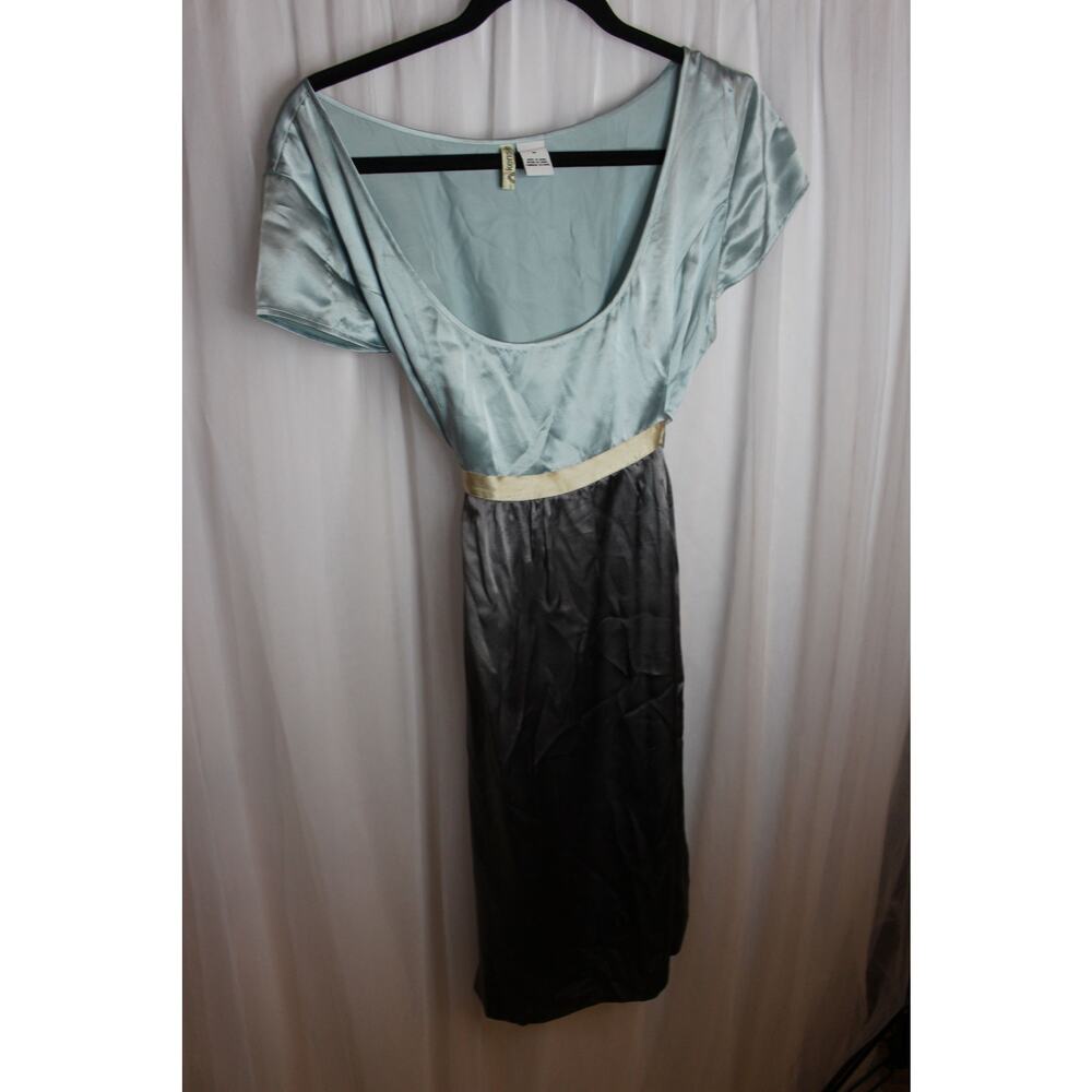 Pre-owned - As-is - Kenzie Satin Dress - Frey and Blue - Size 14